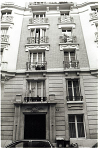 No. 2 Square Robiac where Joyce lived in Paris