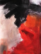 "Flamenco 1"  dimensions 69x102cms acrylic and oils on paper on ply (Flamenco pictures series 2002)