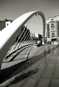 The James Joyce Bridge designed Santiago Calatrava  (c)2004 Megan O'Beirne