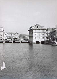 Picture of Zurichsee looking towards the Town Hall (Rathaus)